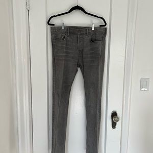 Allsaints medium gray wash jeans. Cigarette style, men’s size 32